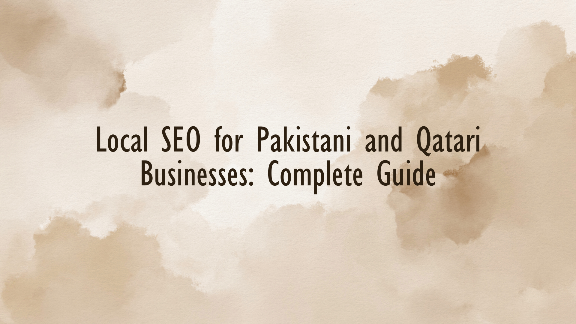 Local SEO strategy for Pakistani and Qatari businesses on digital map