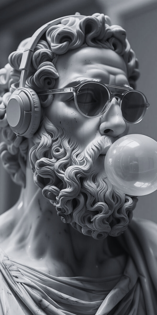 A vintage-style statue symbolizing trust and partnership with our clients at AM Marketing.