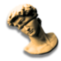 Greek-style thinker statue representing creativity and bold ideas – visual branding for AM Marketing.